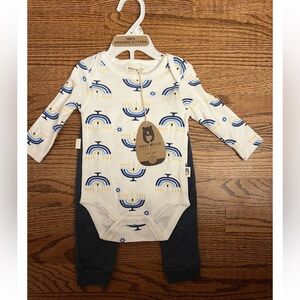 Rabbit Bear Organic Cotton Baby Happy Hanukkah 2-Piece Outfit Size: 3-6M NWT